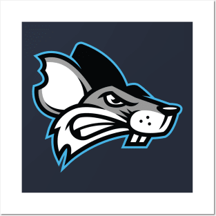 Game-Day Intrigue: Sneaky City Rat Sports Mascot T-shirt for Sports Fanatics Posters and Art